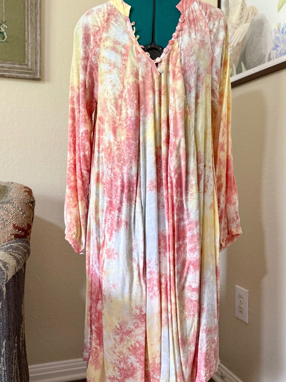 NATALIE MARTIN Fiore Midi Dress – Size L – 100% Rayon – Never Worn